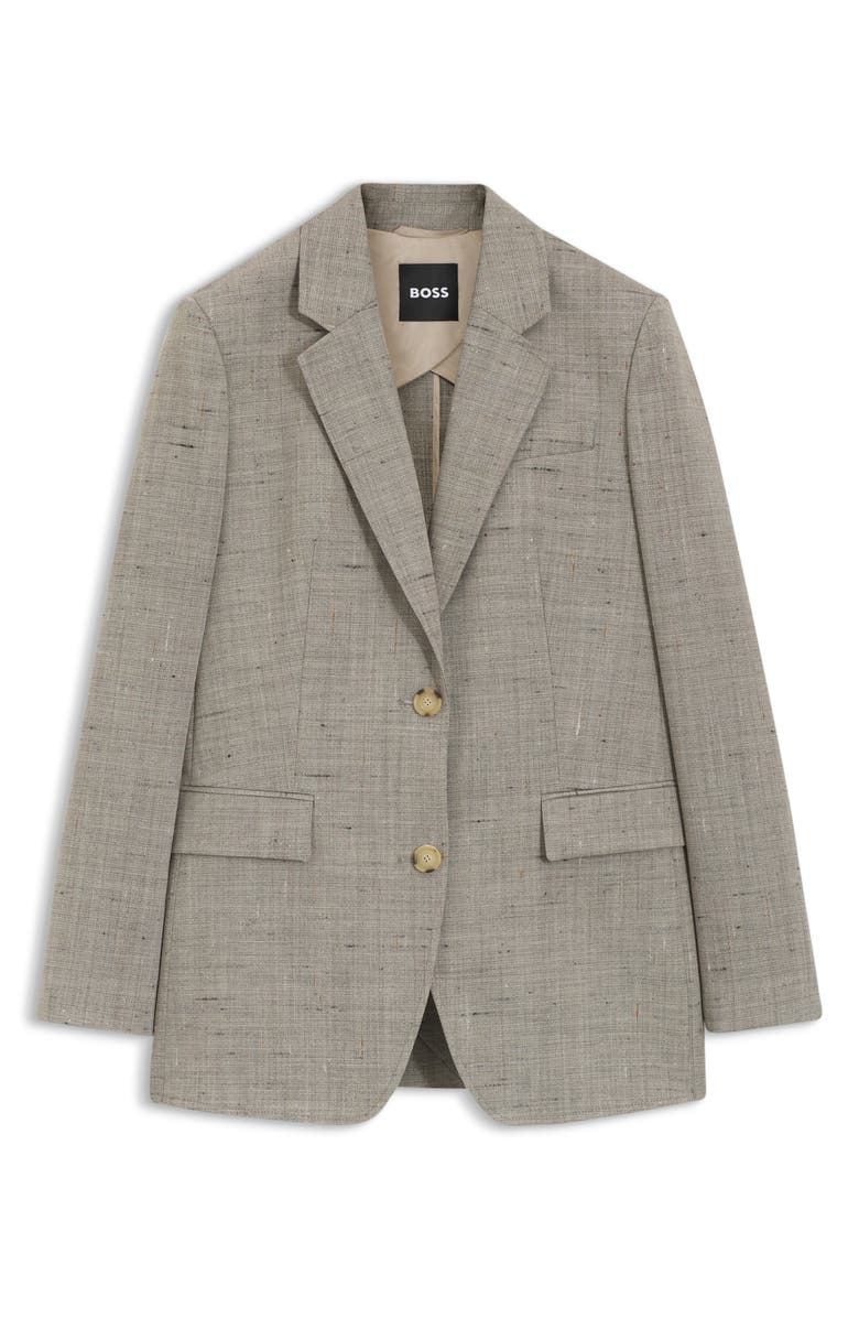 BOSS Jemma One-Button Blazer, Alternate, color, Pumice Wool Texture