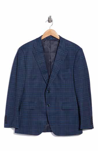 Plaid Stretch Knit Sport Coat