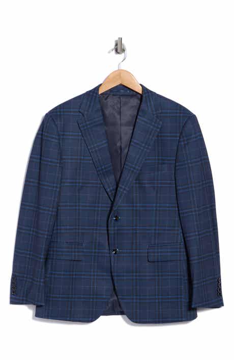 Plaid Stretch Knit Sport Coat