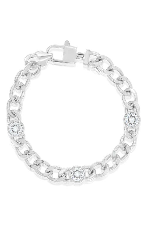 SHYMI SHYMI CUBIC ZIRCONIA CUBAN CHAIN BRACELET