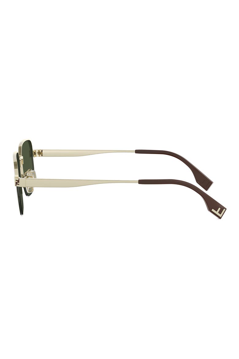 Sky 55mm Rectangular Sunglasses, Alternate, color, GOLD / GREEN