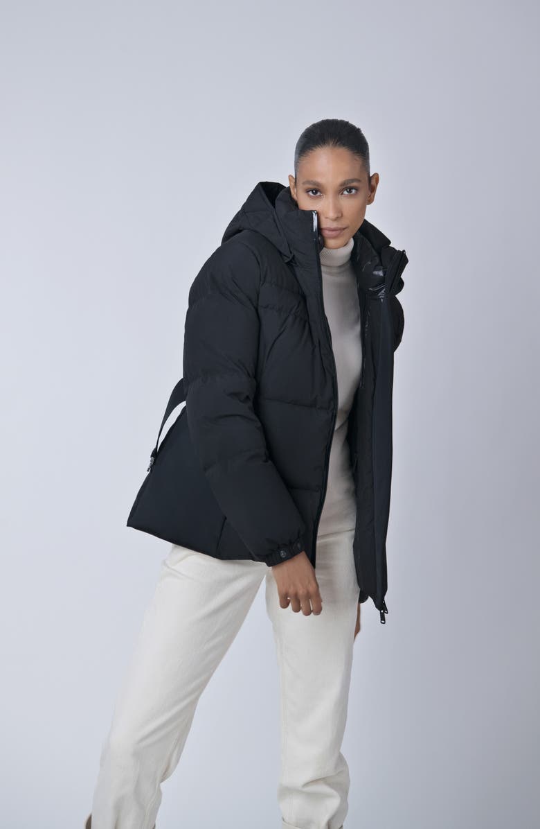 The Recycled Planet Company Belle Belted Water Resistant Down Jacket, Alternate, color, 