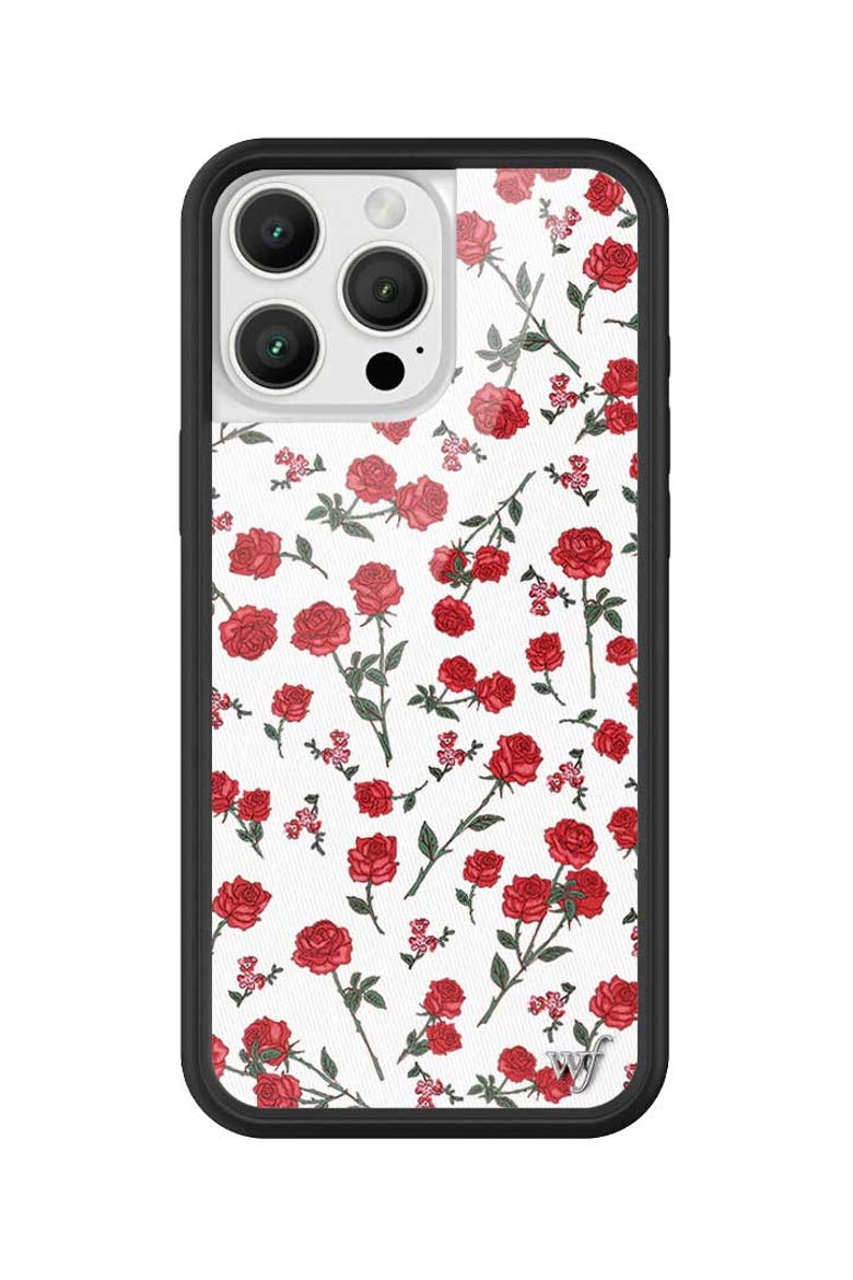 Red Roses iPhone Case, Alternate, color, White