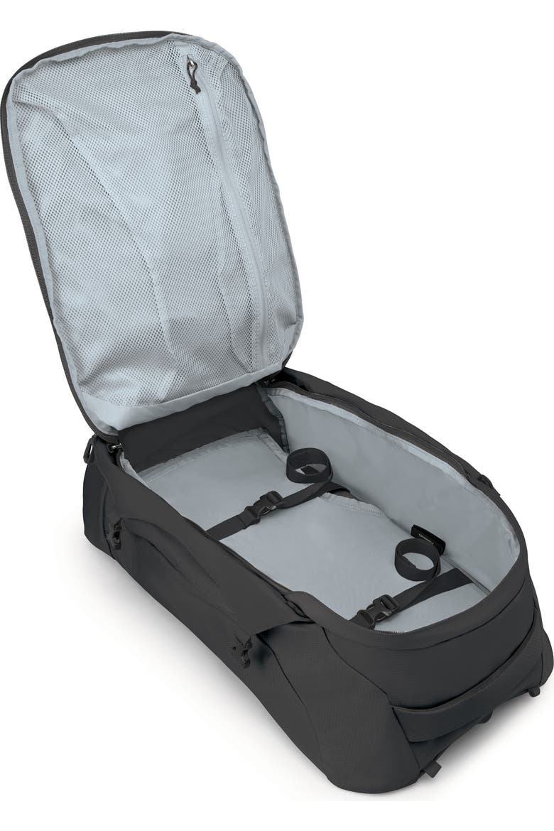 is osprey farpoint 55 travel backpack ok for carry on 55L Men's Backpack, Muted Space Blue : Sports & Outdoors which can be worn on the front or back for travel convenience Osprey Farpoint 55L Men's Travel