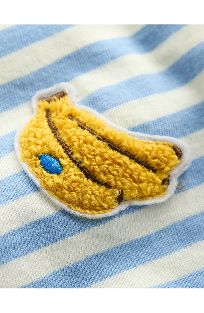 Mini Boden Banana T-Shirt & Pants Set, Alternate, color, Ivory And Blue Stripe Bananas