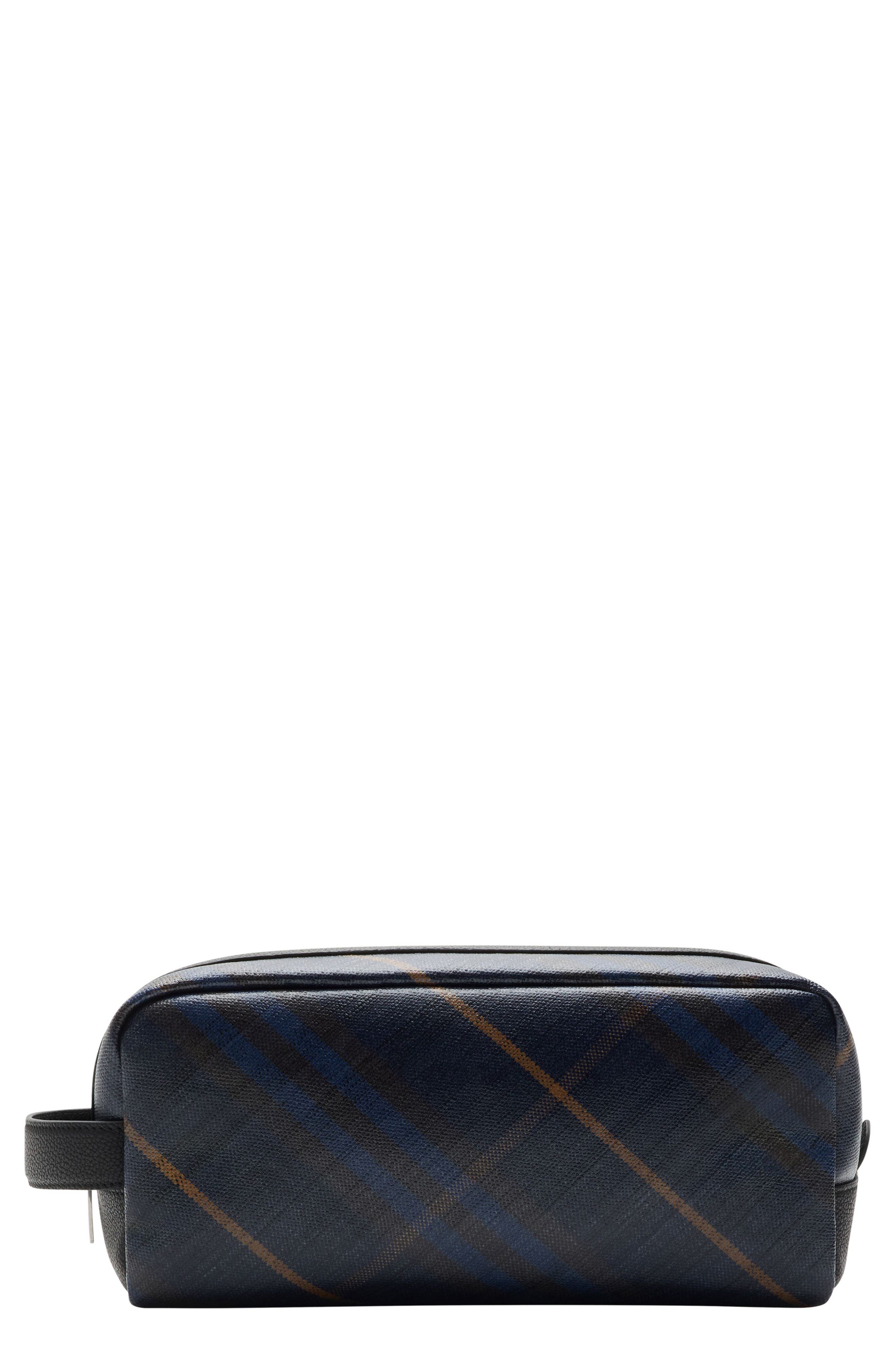 Burberry Check Dopp Kit, Main, color, 