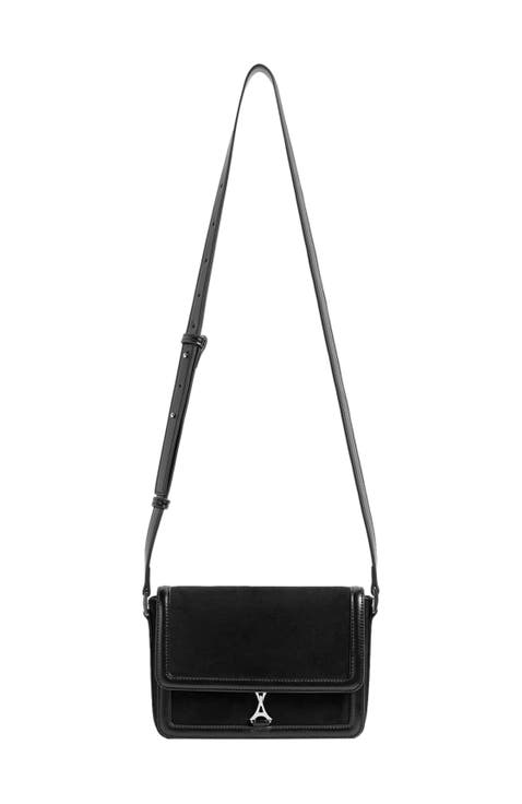 Suede & Leather Crossbody Bag