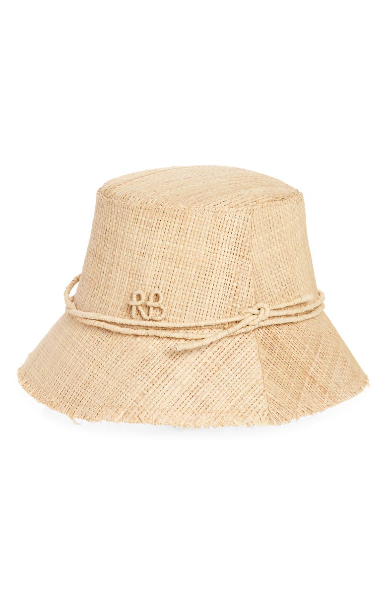 Ruslan Baginskiy Straw Bucket Hat, Main, color, Natural Straw