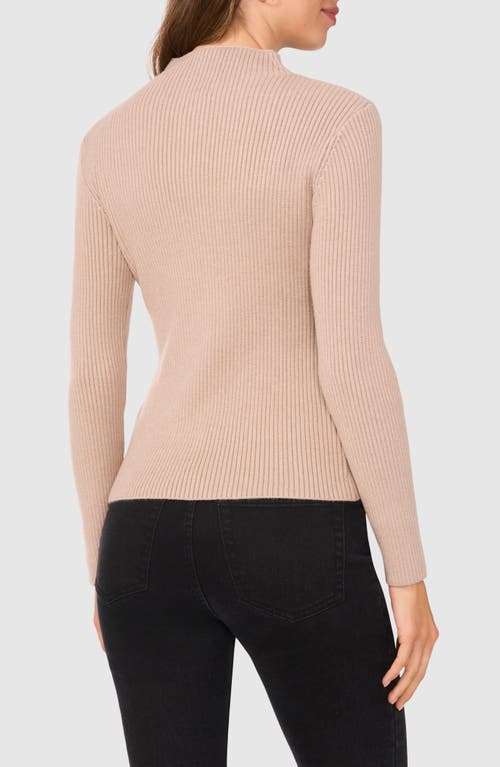 Halogenr Halogen(r) Rib Quarter Zip Sweater In Simply Taupe