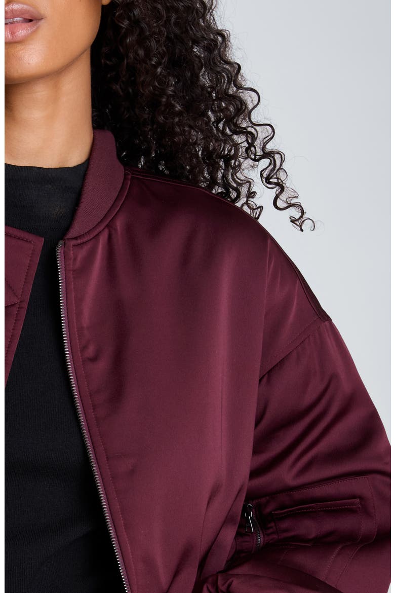 Boyfriend Bomber Jacket, Alternate, color, SUGAR BEET