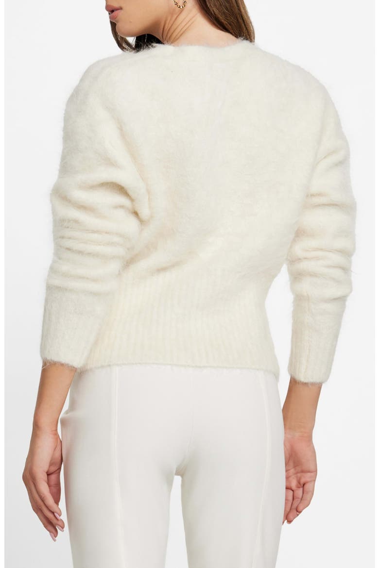 Agnes Fuzzy Alpaca Blend Cardigan, Alternate, color, OPEN BEIGE