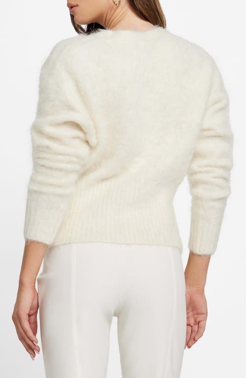 Marciano Agnes Fuzzy Alpaca Blend Cardigan In Brown