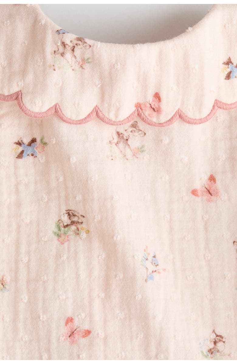 H&M Cotton Muslin Blouse, Alternate, color, Light Pink/Bambi