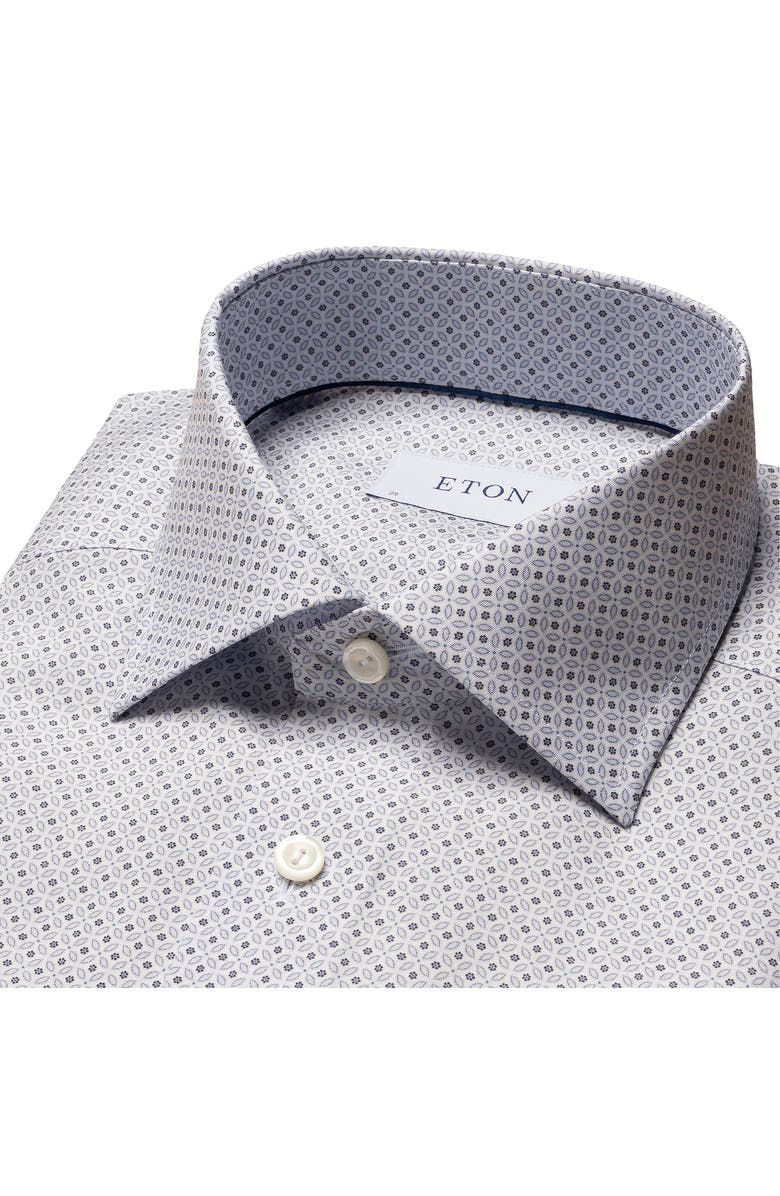 Eton Contemporary Fit Twill Dress Shirt, Alternate, color, Pastel Blue