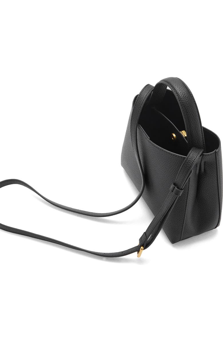 MANGO Mini Faux Leather Top Handle Bag, Alternate, color,