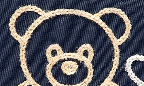 Stoney Clover Lane Mini Embroidered Bear Pouch In Blue