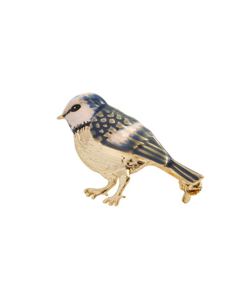 Enamel Blue Tit Brooch