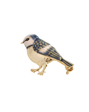 Fable England Enamel Blue Tit Brooch