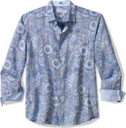 Tommy Bahama Blue Seas Medallion Linen Button-Up Shirt