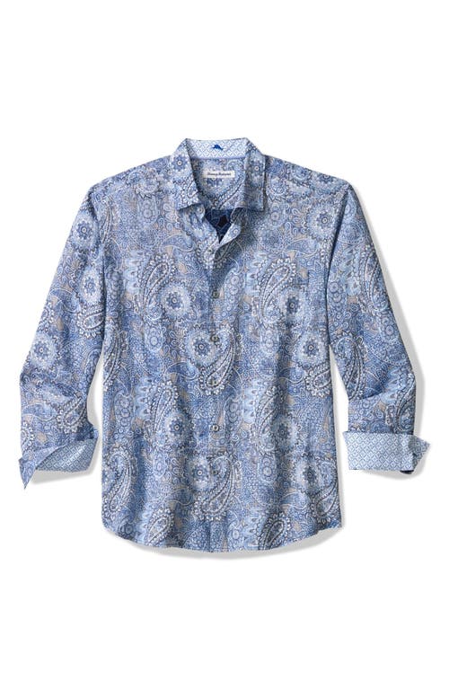 Tommy Bahama Blue Seas Medallion Paisley Print Button-up Shirt In Multi