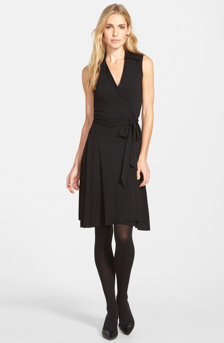 Vince Camuto Sleeveless Wrap Jersey Dress, Alternate, color, 