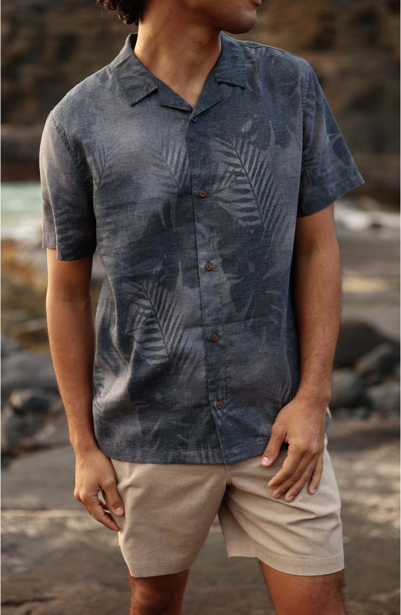 tentree Chambers Shirt, Alternate, color, Meteorite Black/Amazon