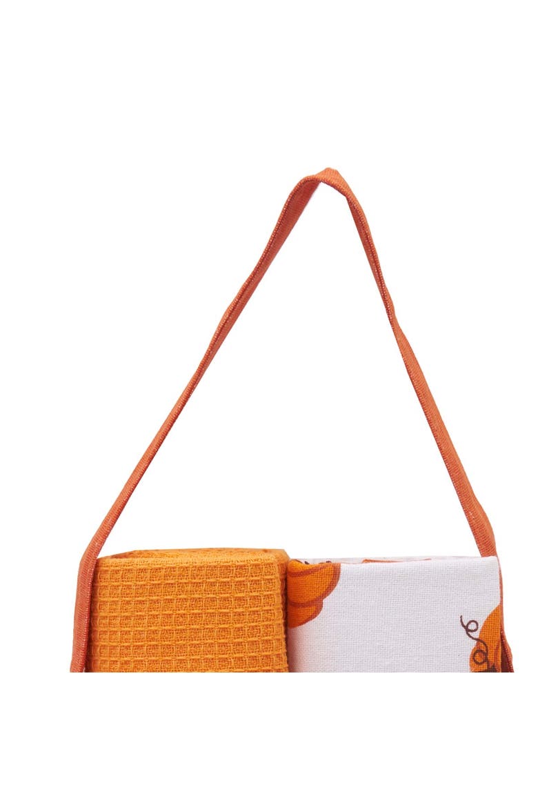 Pumpkin Patch Dishtowel & Tote Bag Gift Bundle Set of 3, Alternate, color, Orange