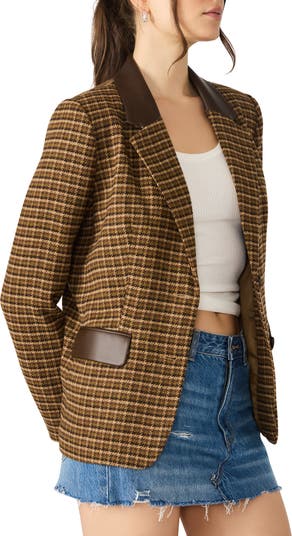 Plaid Boyfriend Blazer