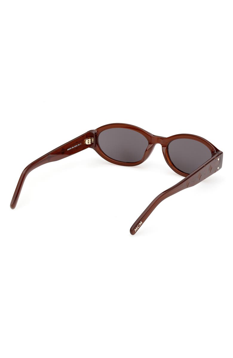 MCM 55mm Oval Sunglasses, Alternate, color, Opal Brown / Gold / Smoke