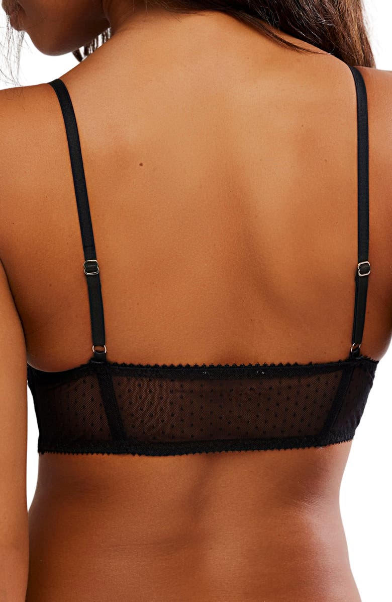 Free People Fiona Longline Bralette, Alternate, color, Black