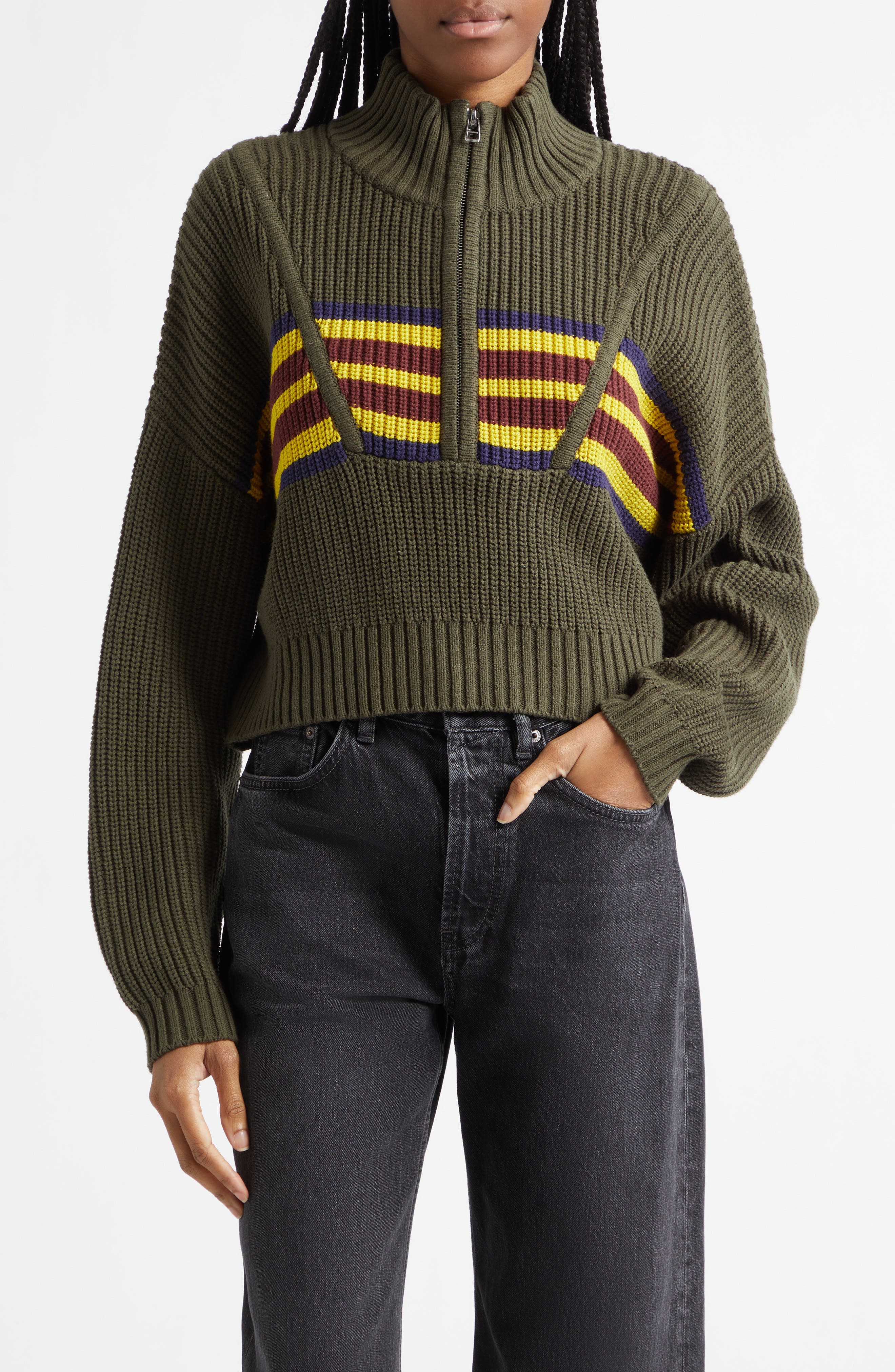 DARK OLIVE STRIPE