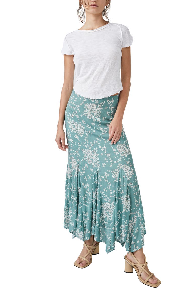 Backseat Glamour Maxi Skirt, Alternate, color, JADED COMBO