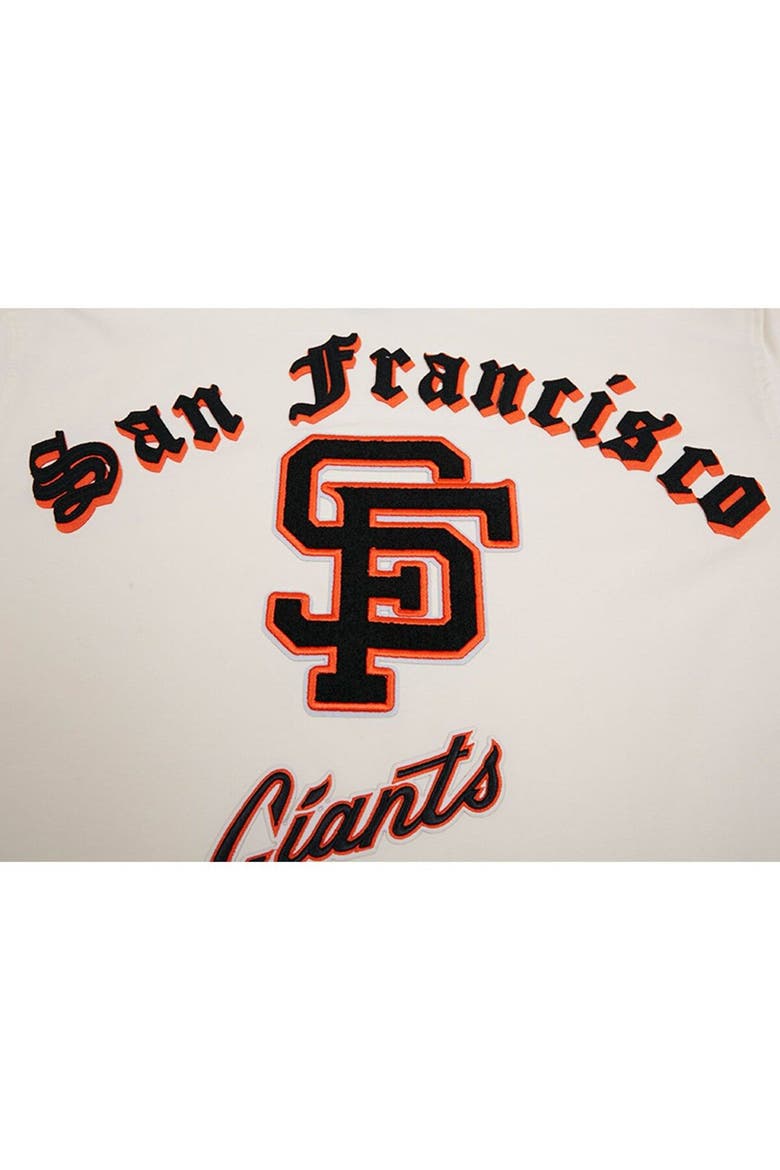 Men's Pro Standard Cream San Francisco Giants Cooperstown Collection Old English T-Shirt, Alternate, color, Cream