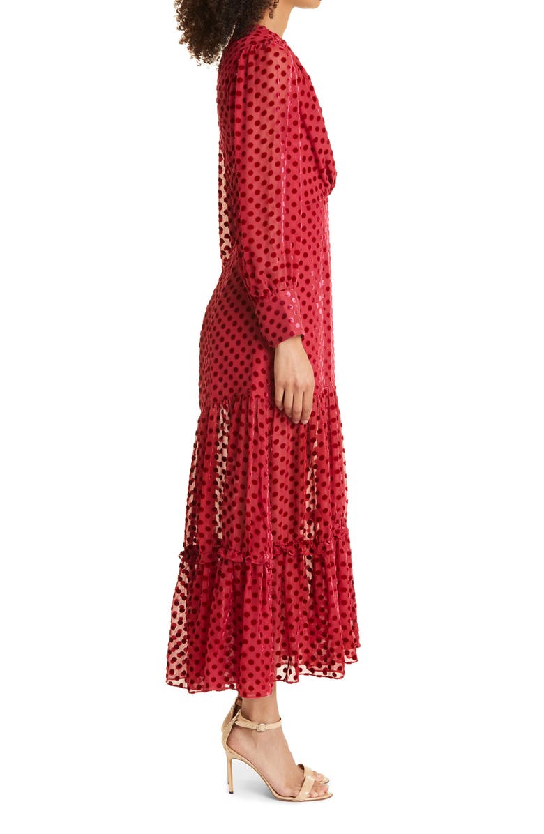 RIXO Elsie Silk Blend Long Sleeve Dress, Alternate, color, 