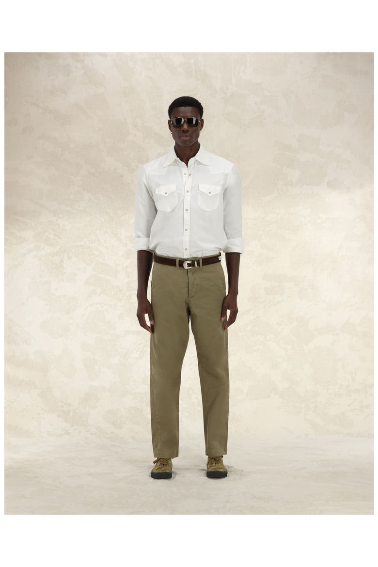 Wallace Twill Cotton Trousers, Alternate, color, SAGE
