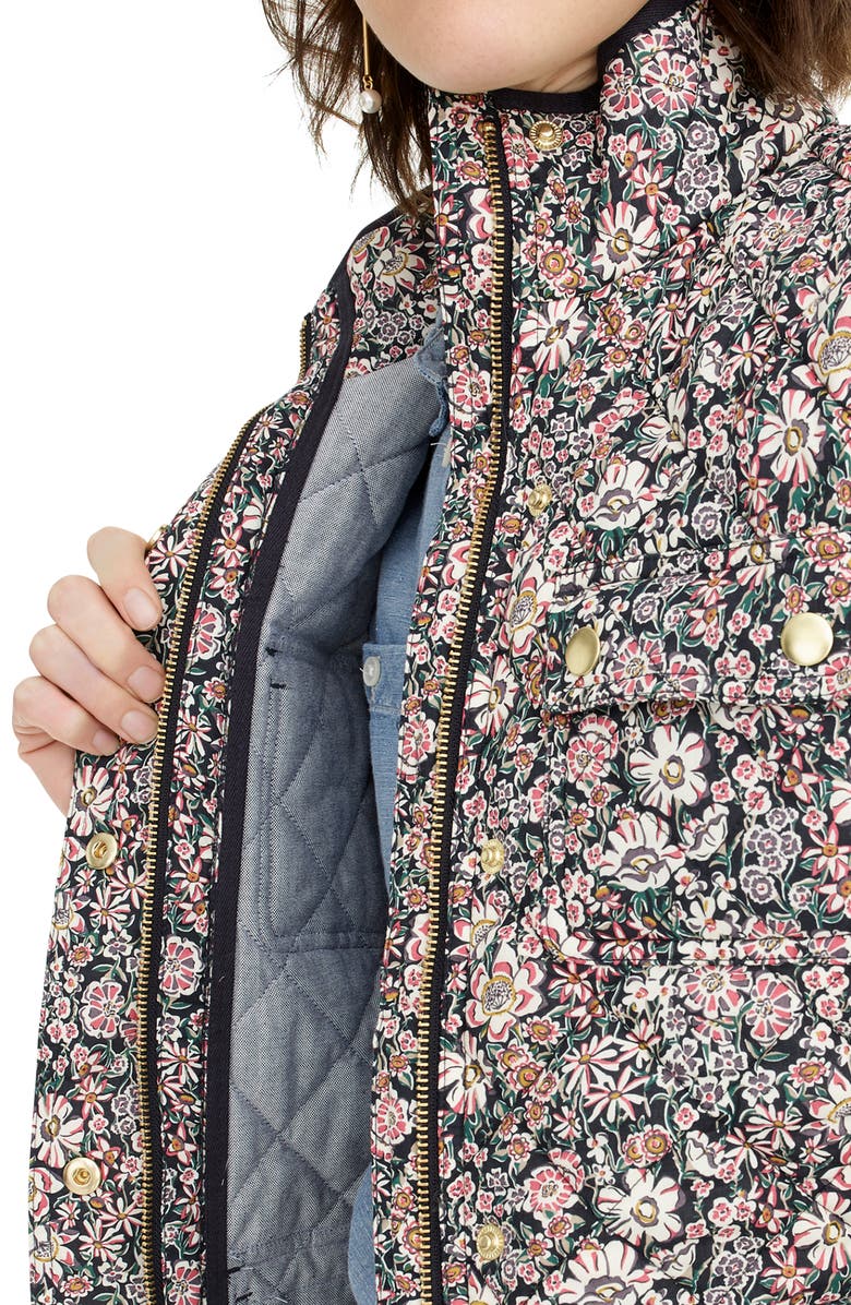J.Crew Quilted Downtown Field Jacket in Liberty<sup>®</sup> Garden Print, Alternate, color, 
