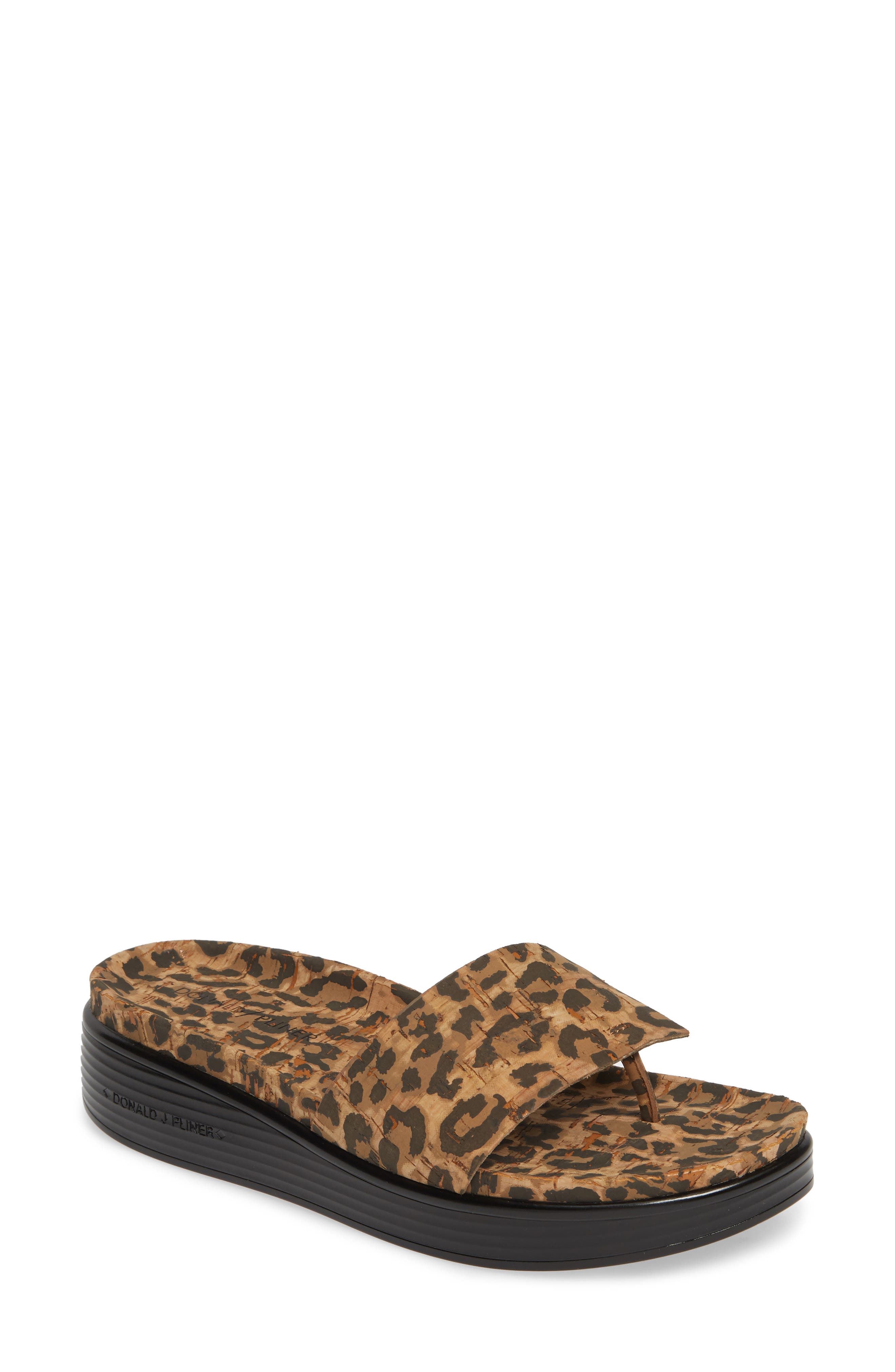 Fifi Slide Sandal, Main, color, LEOPARD PRINT