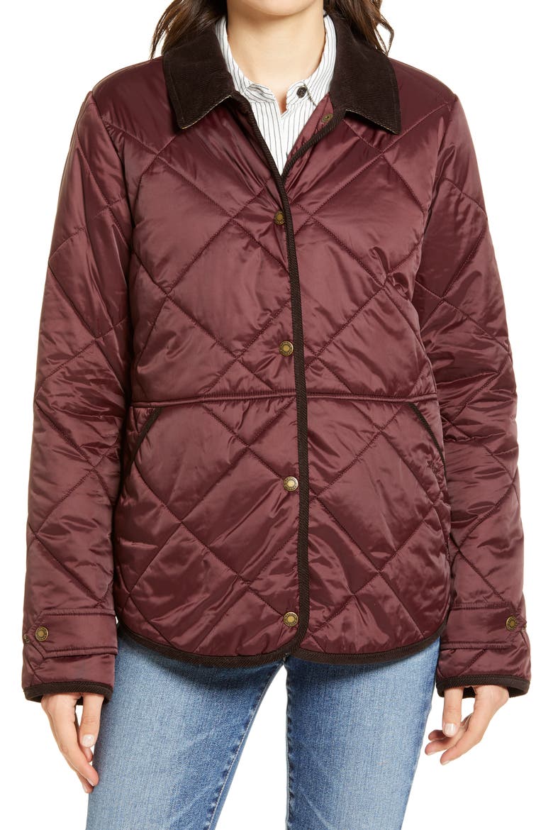 Doncaster Quilted Jacket, Alternate, color, WINTER BLACKBERRY
