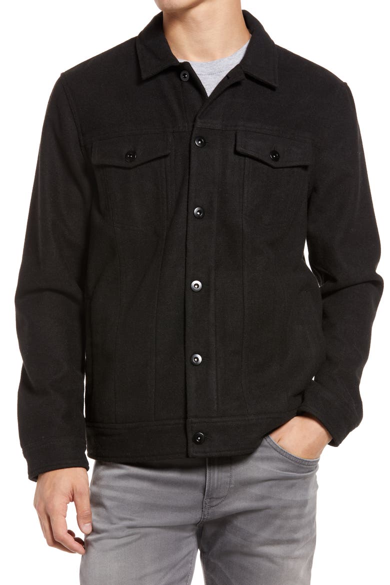 Trucker Jacket, Alternate, color, BLACK
