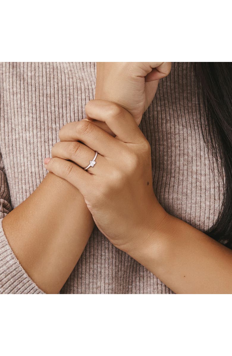 Julianna B. Diamond Solitaire Heart Engagement Ring 14k, Alternate, color, 14K White Gold