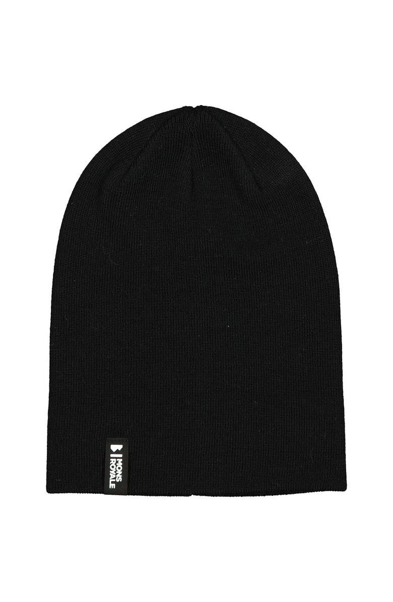 Mons Royale Mccloud Merino Beanie, Alternate, color, Black