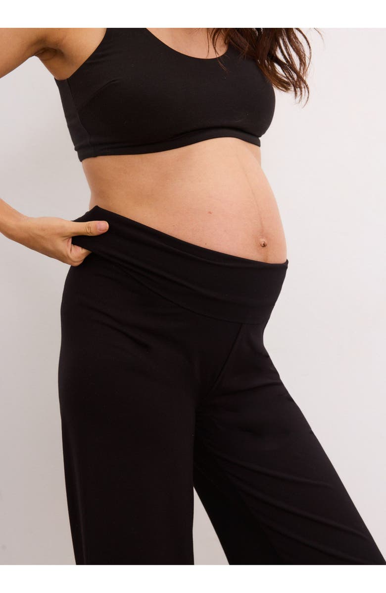 HATCH Collection The Bodyflex Crop Perfect Pant, Alternate, color, Black