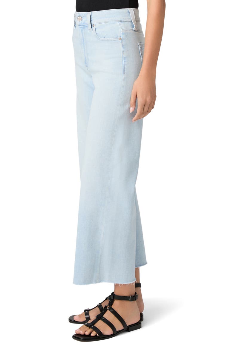 PAIGE Anessa Raw Hem Ankle Wide Leg Jeans, Alternate, color, Motif