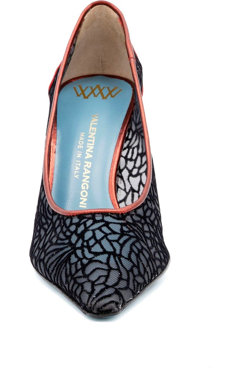 Valentina Rangoni Folgorata Mesh Pump, Alternate, color, Black Catterdale Mesh