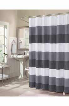 DAINTY HOME Shades Ombré Waffle Texture Shower Curtain
