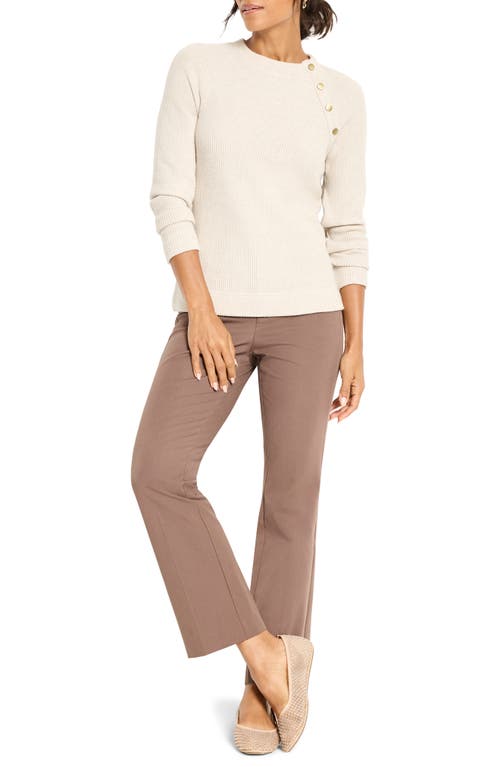 Nic + Zoe Nic+zoe Soft Thermal Button Trim Top In Black