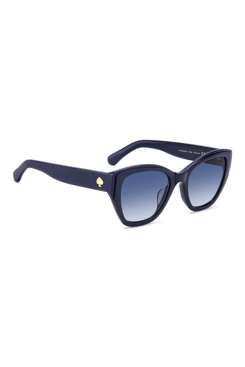 yolanda 51mm gradient cat eye sunglasses, Alternate, color, BLUE/ DARK BLUE