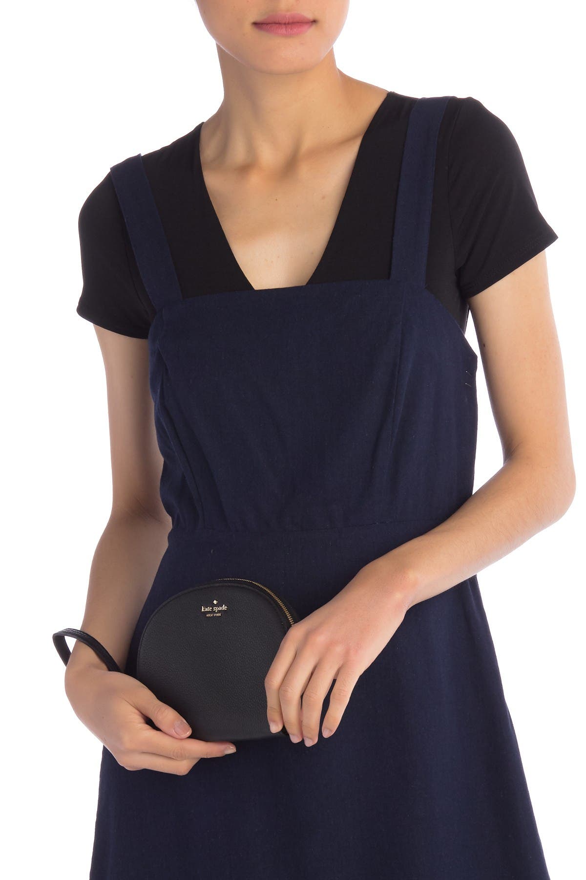 Kate Spade New York rima leather round wristlet pouch, Alternate, color, 