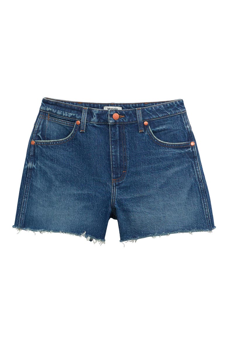 Western Cutoff Denim Shorts, Alternate, color, JUNIPER