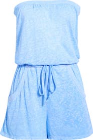 Becca Beach Date Strapless Cover-Up Romper